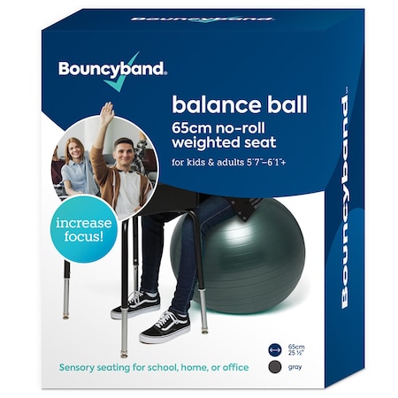Bouncybands Balance Ball, 65cm, Dark Gray WBS65GY